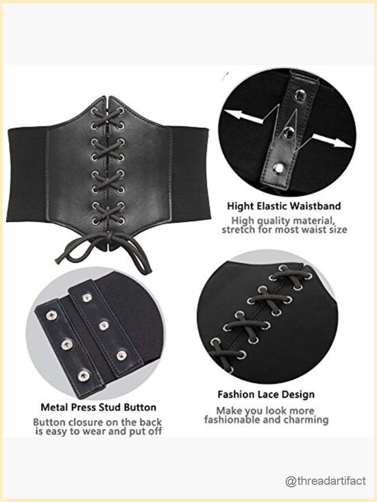 Lace-up Cinch Belt Corset Elastic Waist Belt Shapewear main image 7